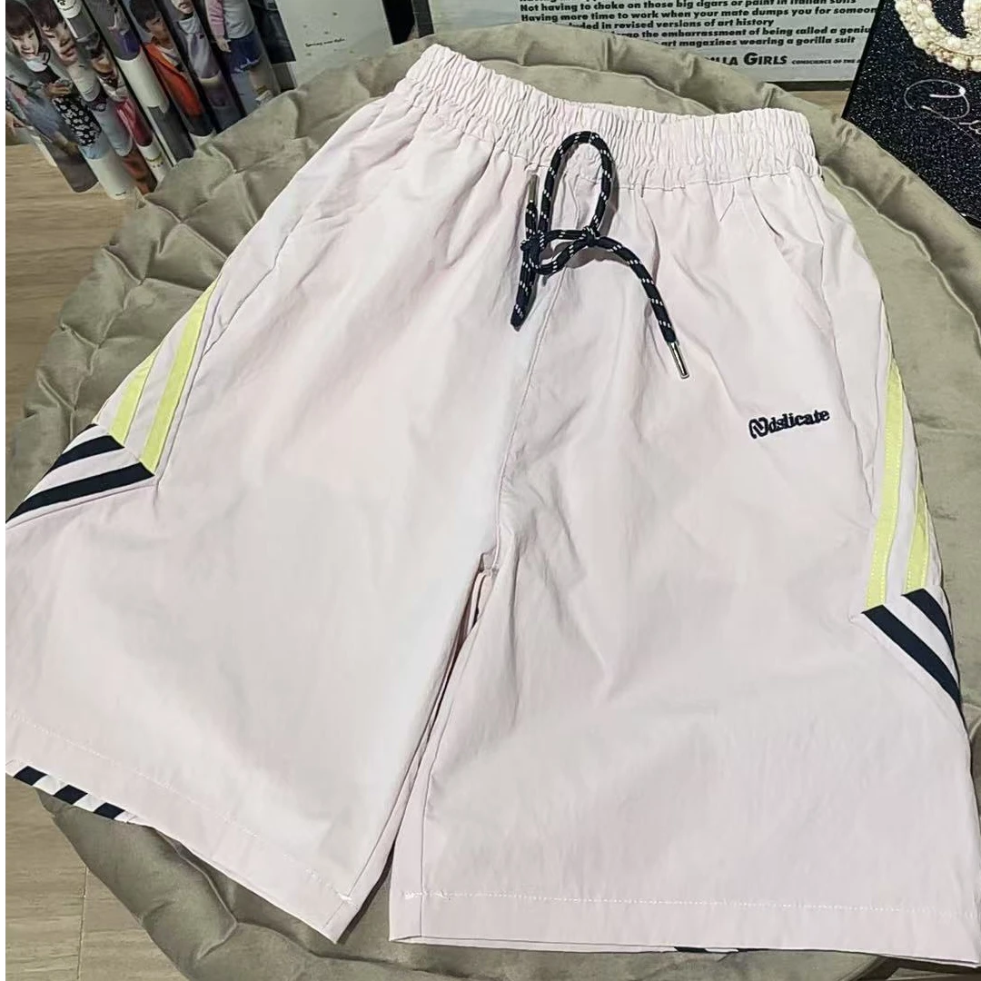 506058 粉色  韩版男童女童夏款时尚洋气百搭休闲纯色休闲短裤