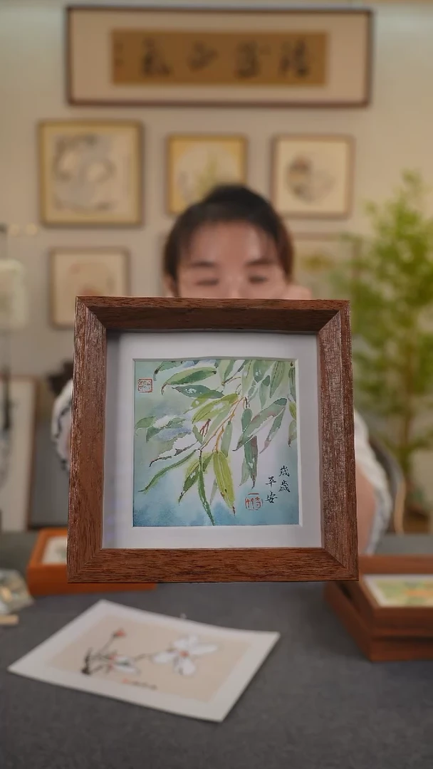 横款鹿鸣现代美术馆-岳倚竹老师作品