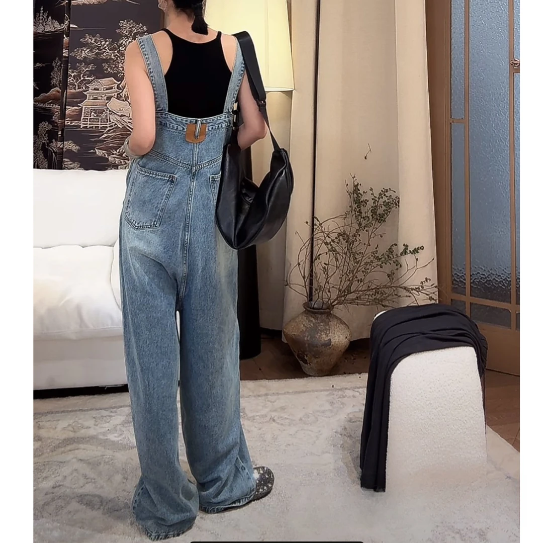 ZUOXIAOQI沐春超慵懒牛仔背带裤