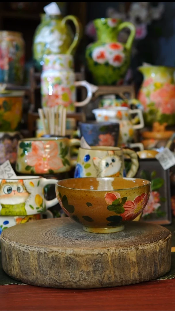 陶瓷180景德镇手工手绘釉下彩