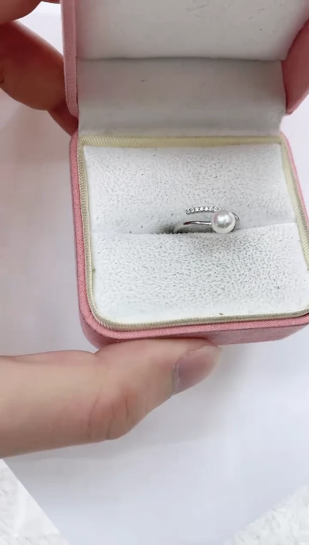 【闪购商品】海水珍珠戒指银S925镶嵌海水珍珠戒指