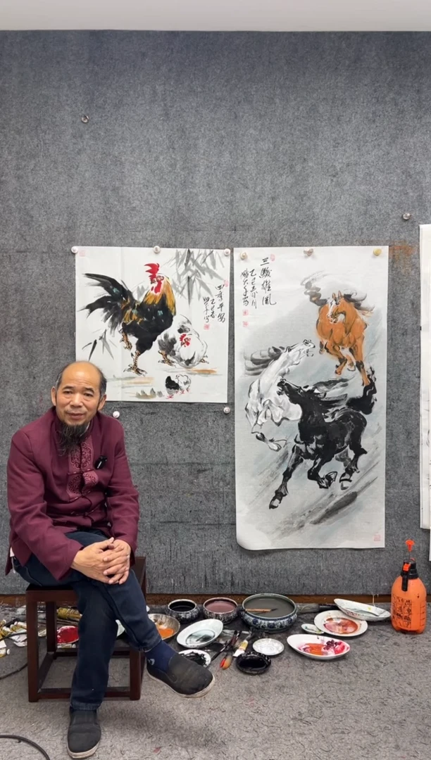 【闪购商品】国画 两幅 四季平安  带收藏证书