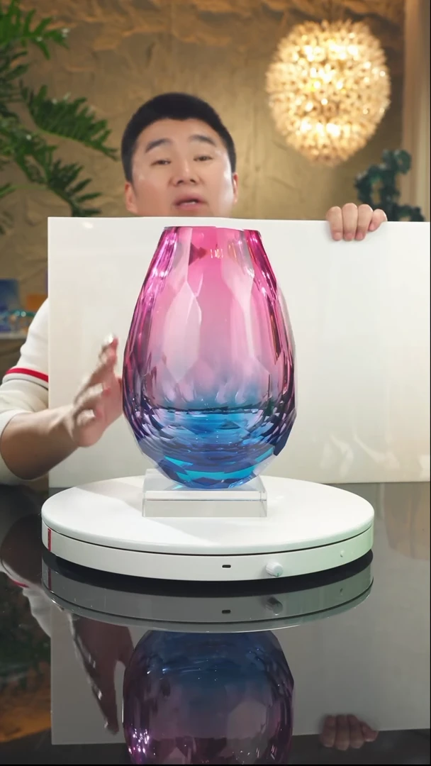 【闪购商品】瓷片福利金红蓝切面花瓶