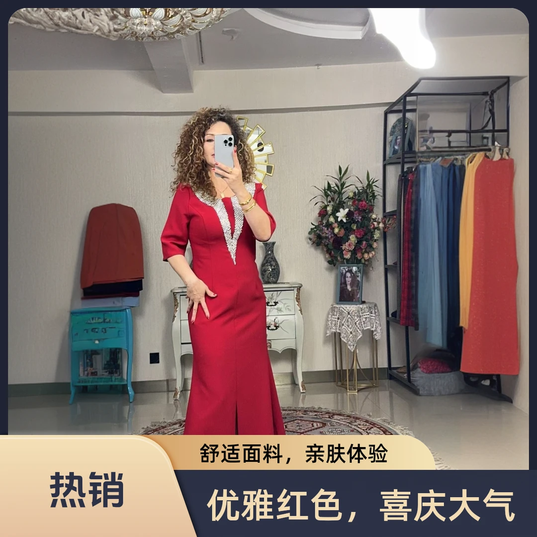 连衣裙，精致，优雅，长款，显瘦，时尚