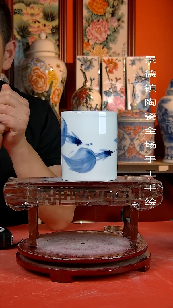 摆件景德镇陶瓷 手工手绘