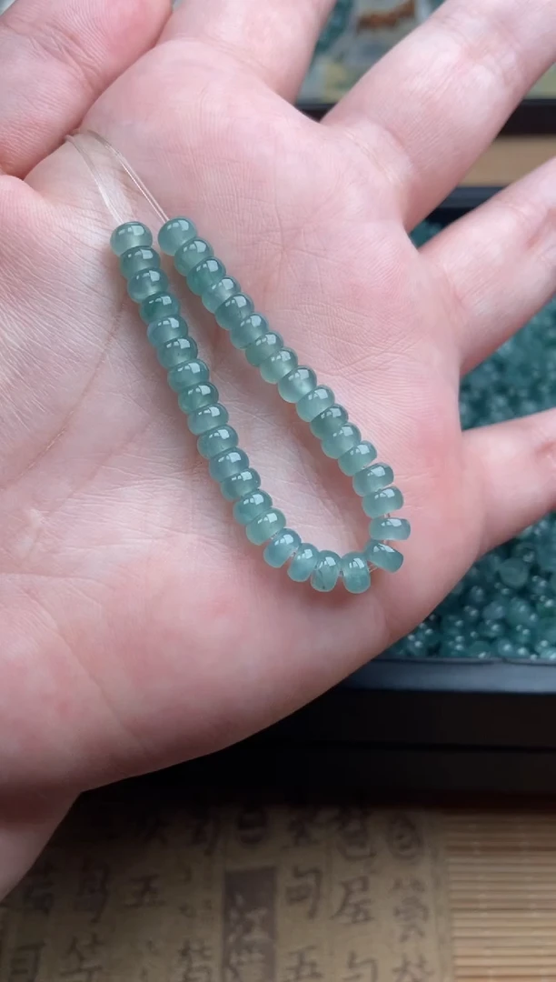 【闪购商品】翡翠手串未镶嵌多样性发货算盘珠55颗卡5浅色