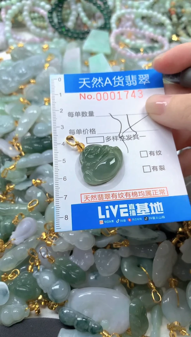 颈饰未镶嵌翡翠净货挂件-1734