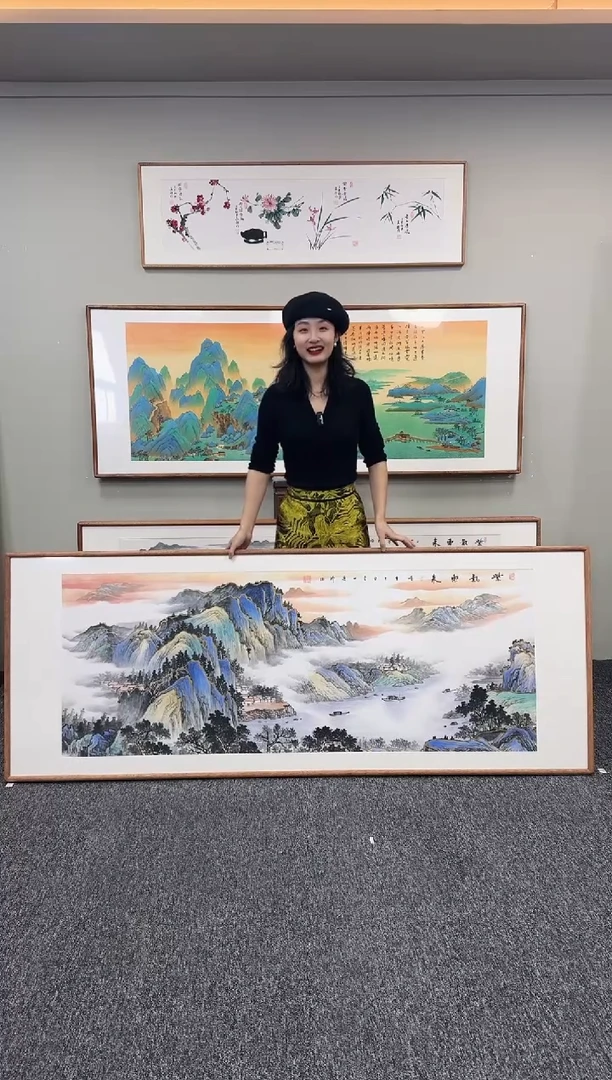 国画紫气东来210*80