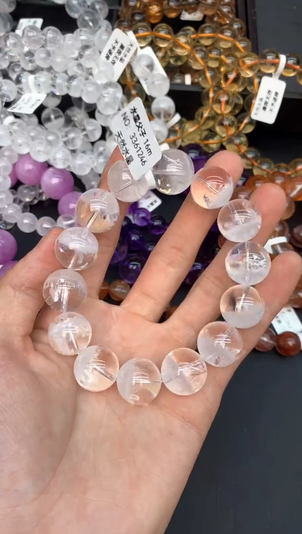 水晶手串未镶嵌35白幽灵16mm