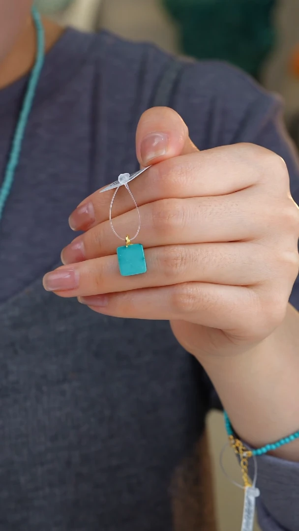 【闪购商品】绿松石吊坠(不含链)18K金镶嵌1