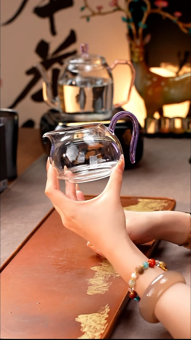 暗香疏影/晶彩锦文匀杯/浅紫350ml