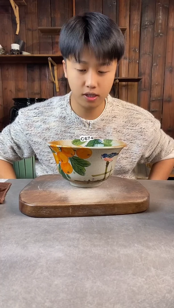 碗674，手工手绘，超值陶瓷！