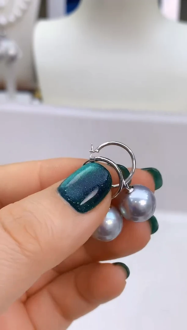 【闪购商品】淡水珍珠耳饰18K金镶嵌122 11-12mm