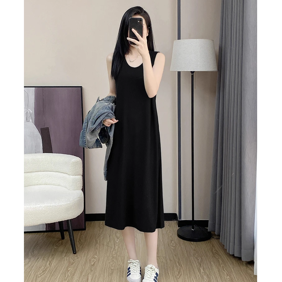 小众炸街高级感女装2025年新款气质休闲显瘦打底背心裙内搭吊带裙