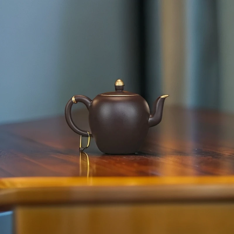 宜兴名家紫砂壶纯手工茶壶家用茶具原矿紫罗兰美人肩h3486