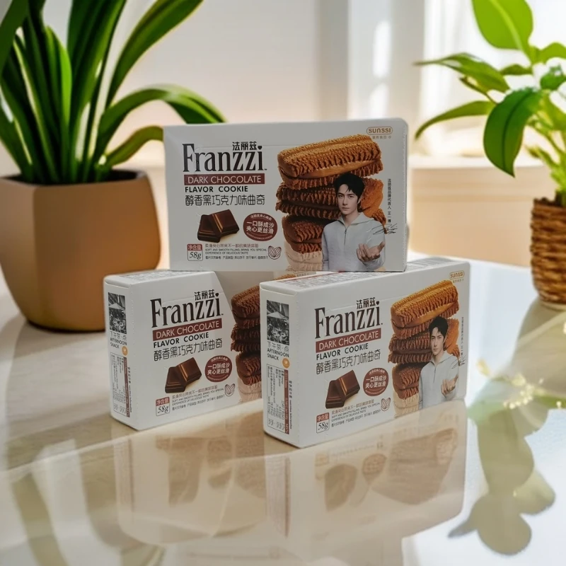 Franzzi/法丽兹抹茶慕斯巧克力夹心曲奇饼干休闲零食口味随机