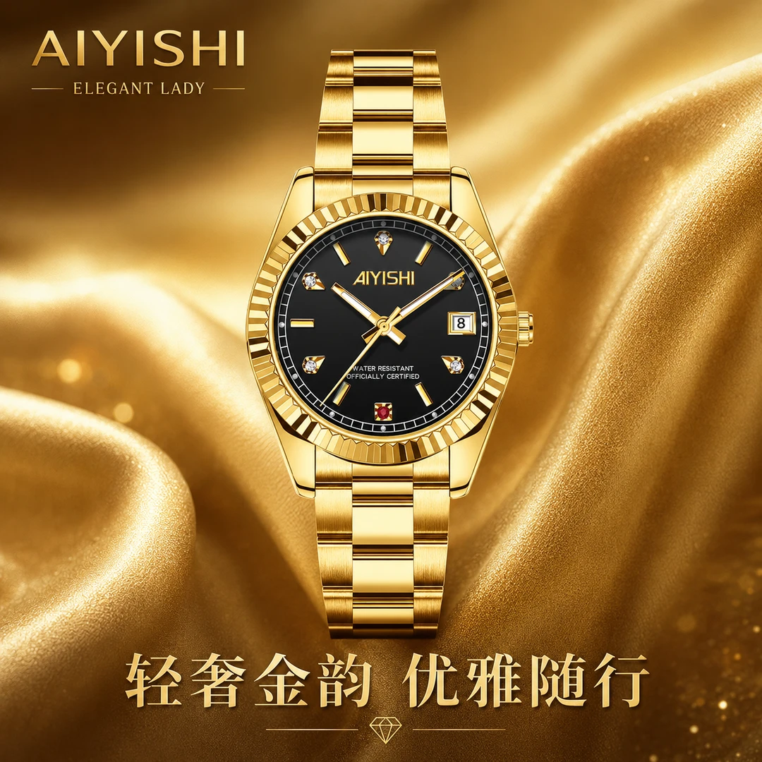 AIYISIH爱依士黑冰糖系列时尚防水女士腕表-2063--XYWHZX