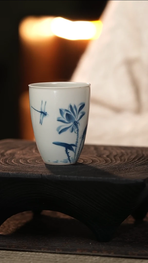 【闪购商品】善见堂 王长根人文釉里红杯