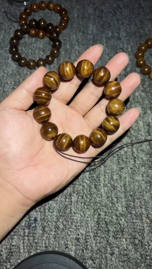金丝楠手串/手链枯木老料1.8双面纹288