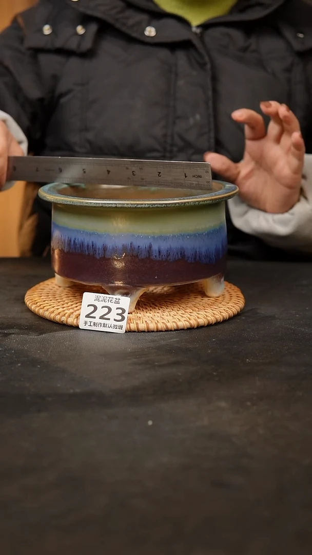 【闪购商品】瓷片223泥泥手工花盆