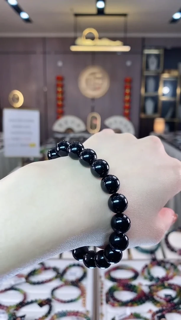 【闪购商品】碧玺单圈手串10mm+未镶嵌一物一证dan