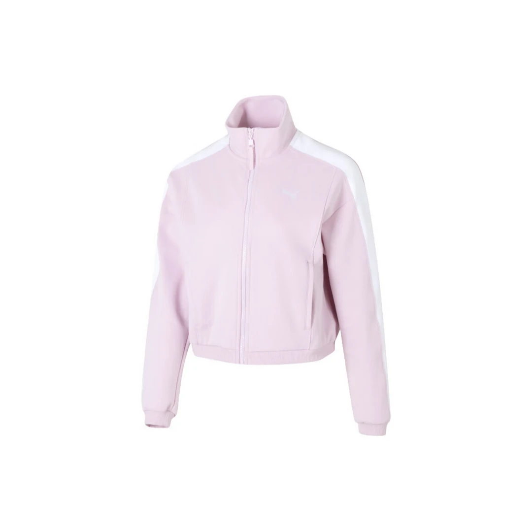 【滔搏联动】puma彪马女子短款粉色针织无帽拉链外套63131190