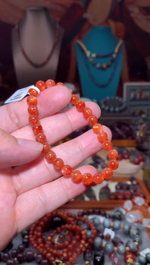 未镶嵌手串长石金太阳6mm