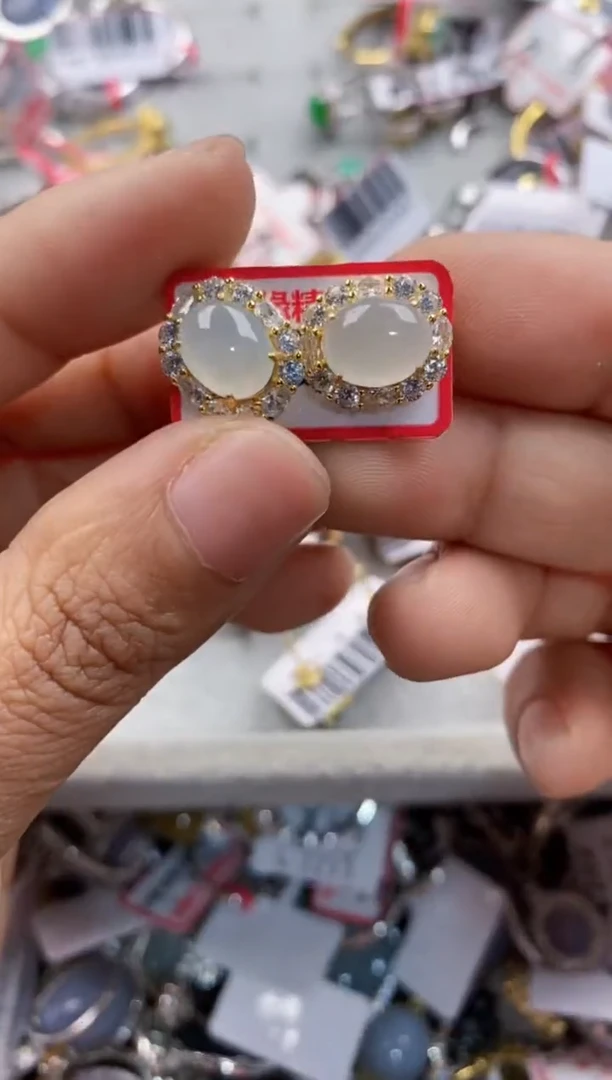 银S925镶嵌戒指翡翠333            3