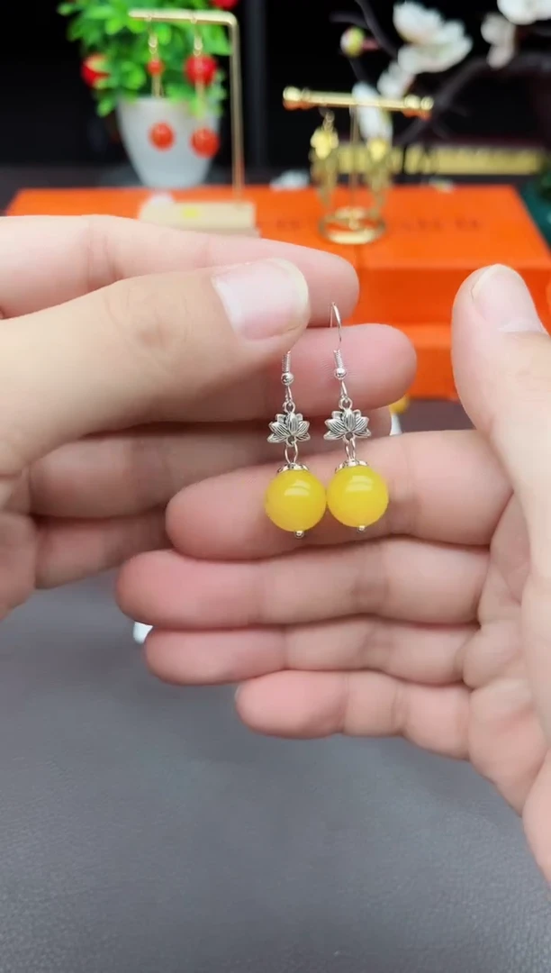 玛瑙/玉髓耳饰银S925镶嵌315000