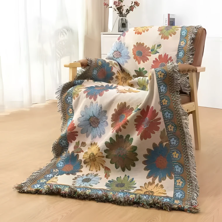 【太阳花微瑕】85x175cm双面亲肤柔软加厚透气多功能家用高端沙发巾