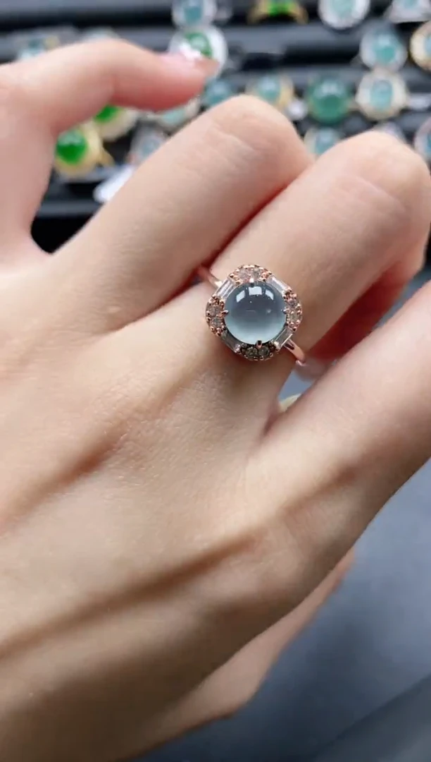 【闪购商品】翡翠戒指银S925镶嵌1111-