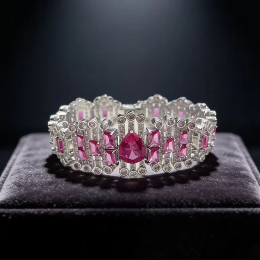玫红宝石绯红宝石冠