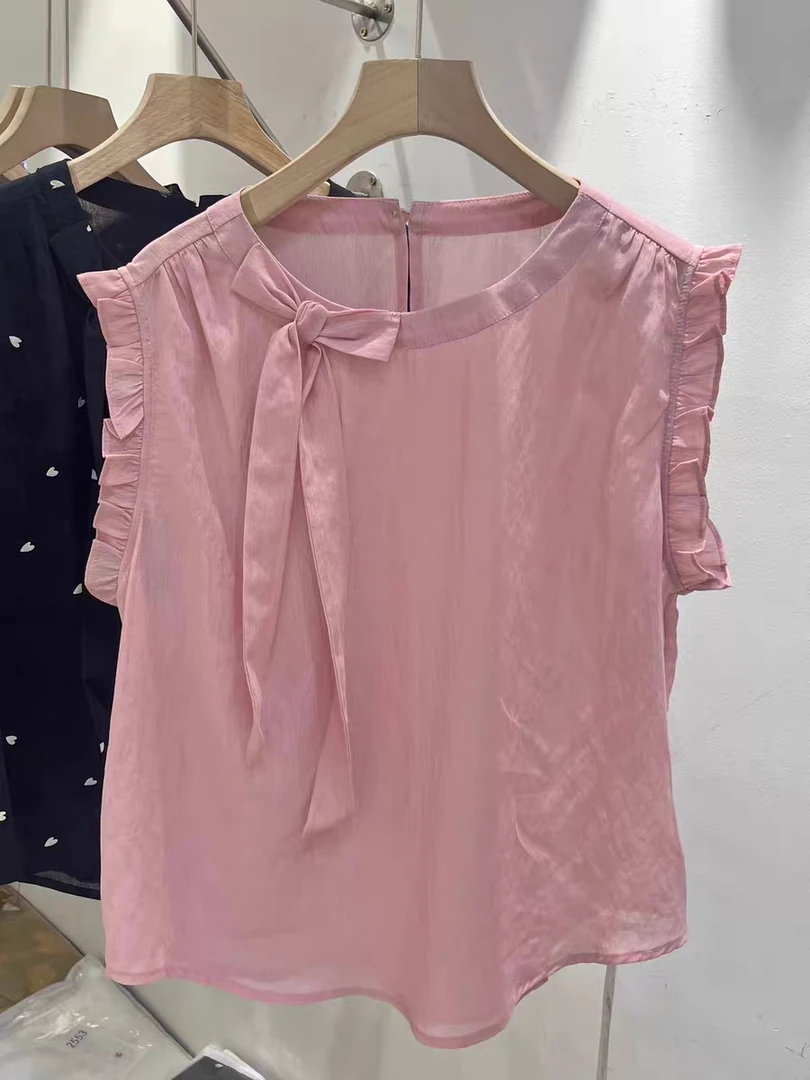 2025女士蝴蝶结无袖上衣A10