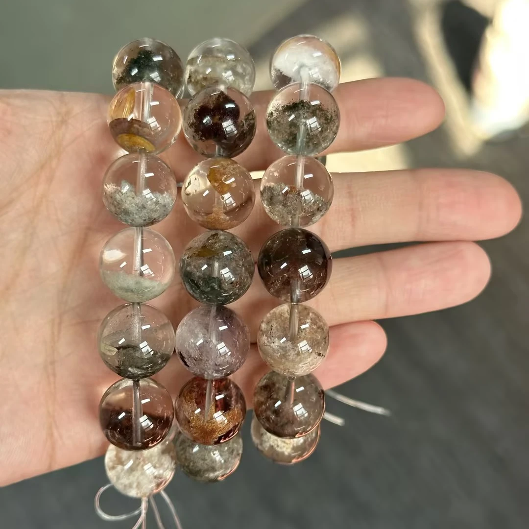 8A天然四季彩幽灵水晶手链多样性发一