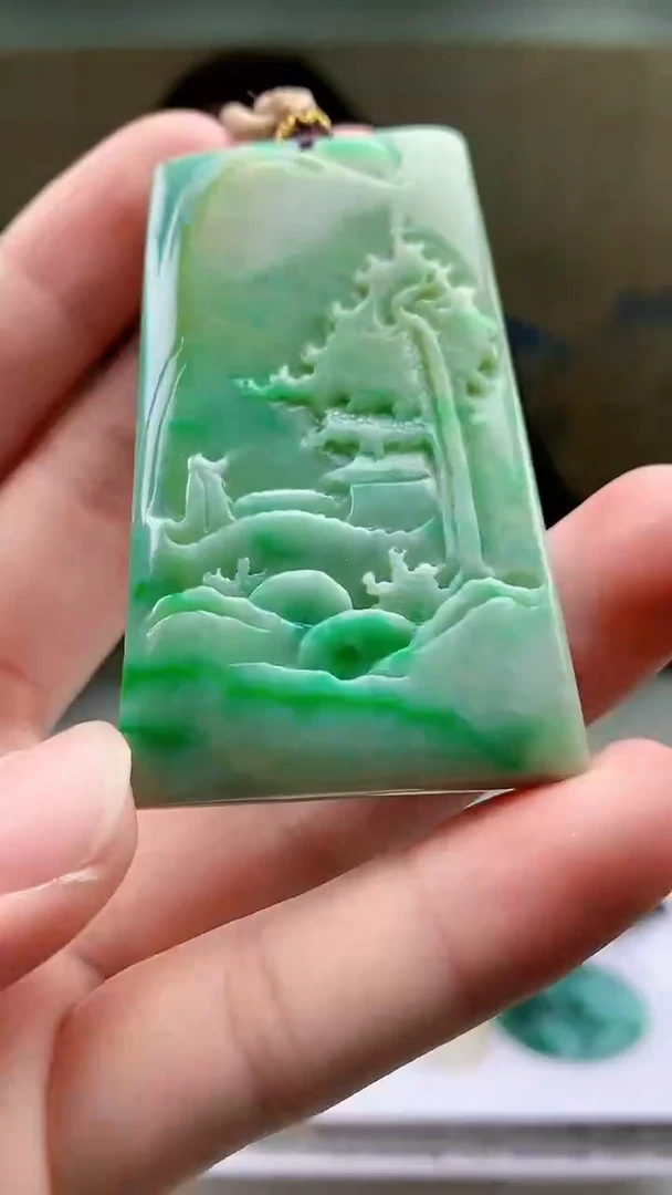 【闪购商品】定制翡翠未镶嵌4829bb-毛货挂件12
