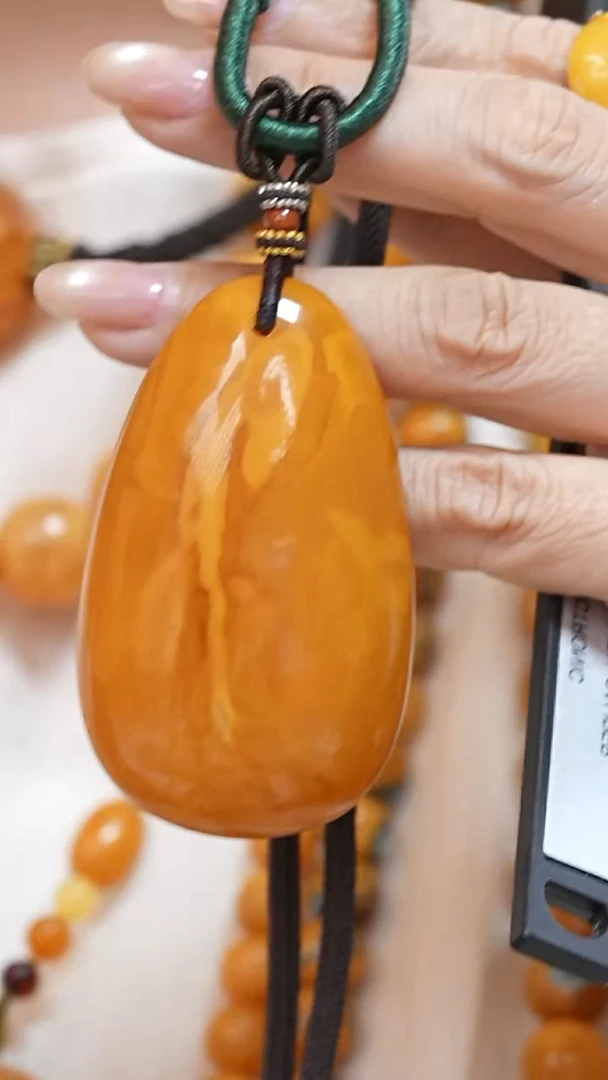 蜜蜡颈饰未镶嵌2813天然蜜蜡珠宝奇石云端妖孽石膏蜡全部保真