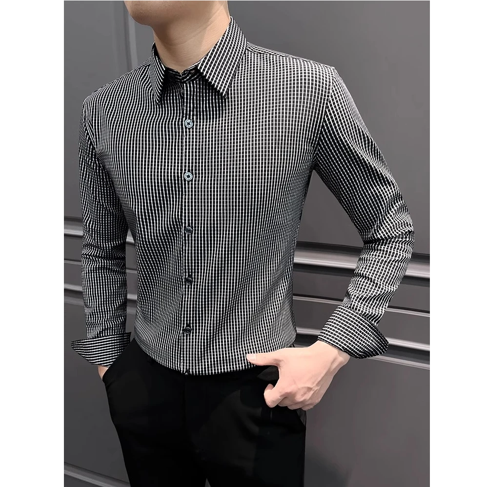 爱若摩根AEROMRGEN秋季新款商务男装痞帅男式休闲衬衣潮流时尚