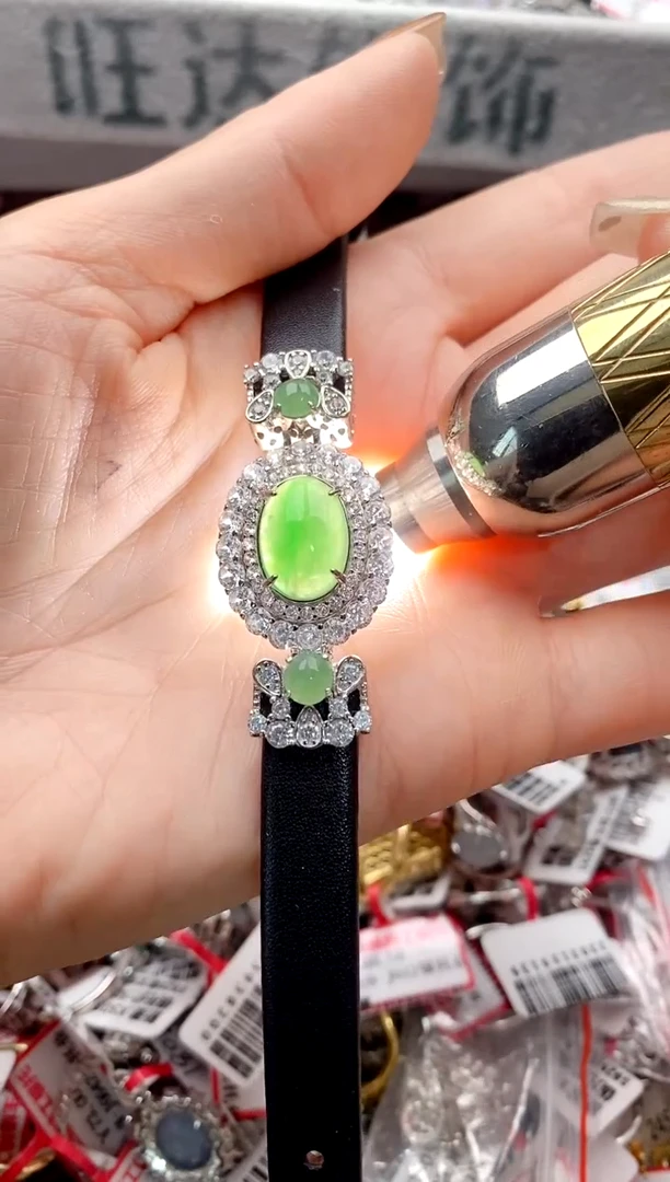 【闪购商品】翡翠戒指银S925镶嵌55555555   4