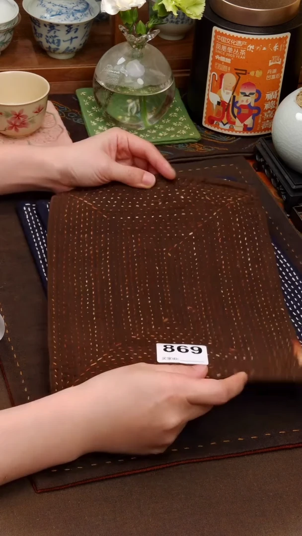 织绣Cici手作刺子绣茶席869