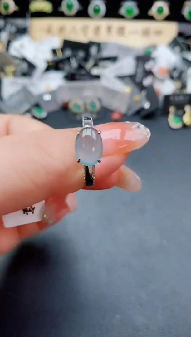 银S925镶嵌戒指翡翠580