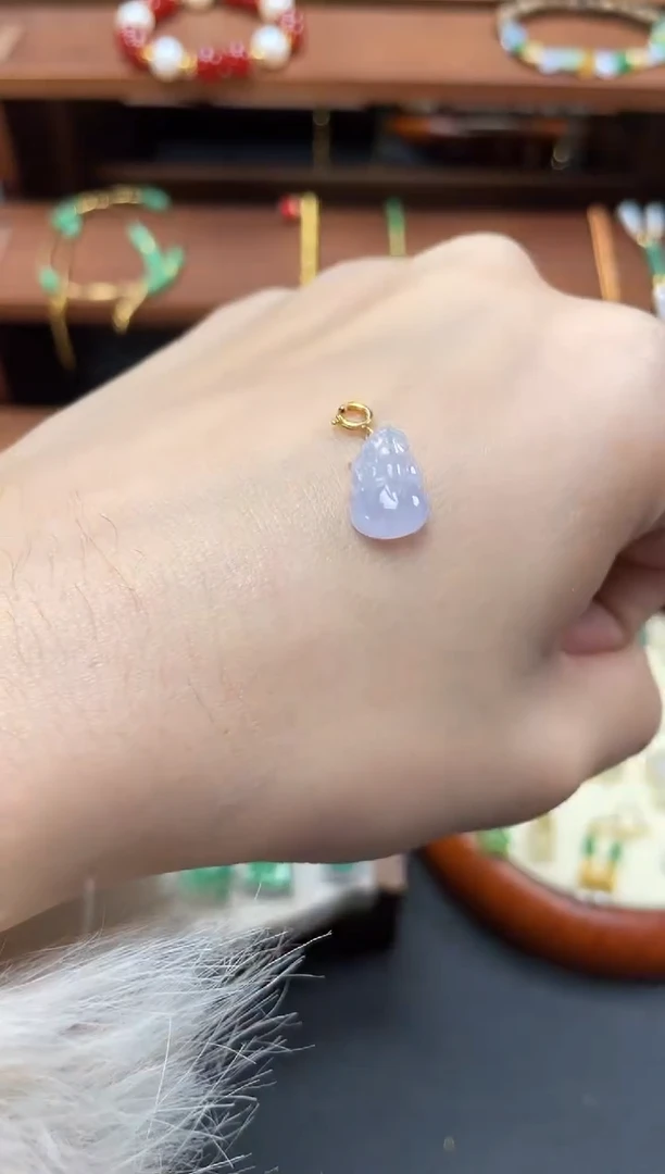 【闪购商品】翡翠吊坠(不含链)18K金镶嵌一个  JK359