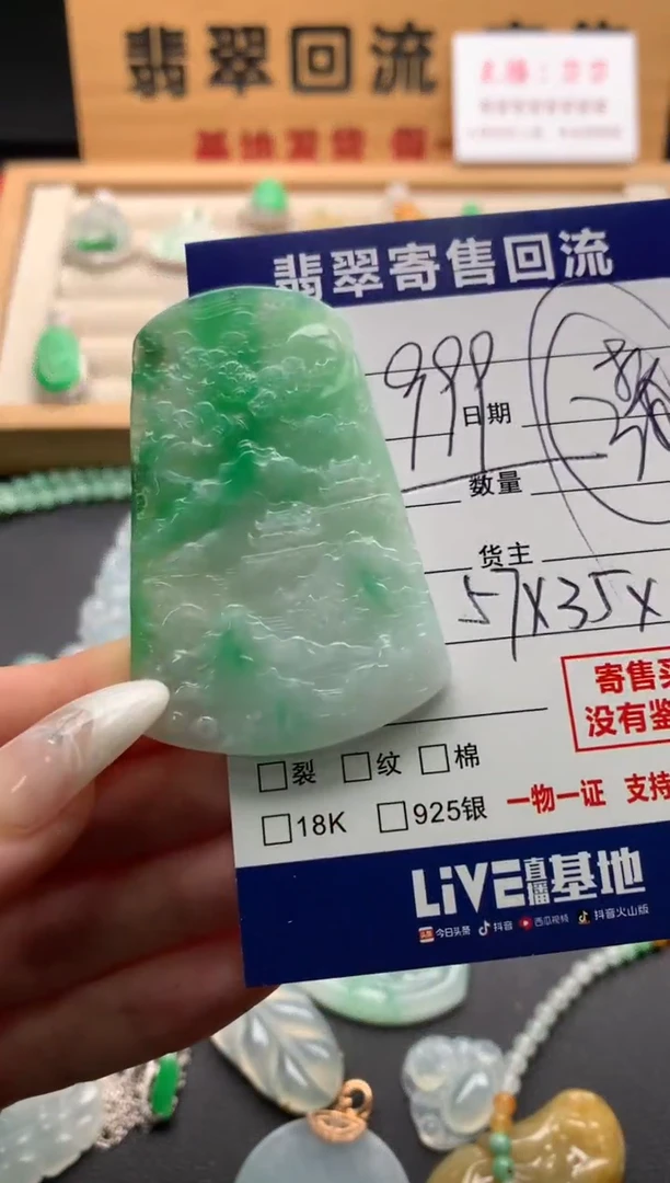 翡翠未镶嵌颈饰清*10138875