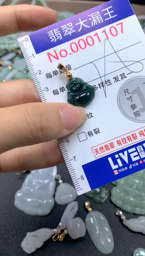 翡翠未镶嵌吊坠(不含链)1107