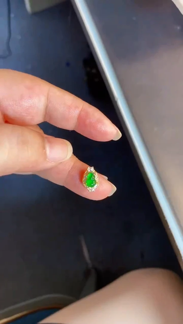 吊坠(不含链)银S925镶嵌翡翠1