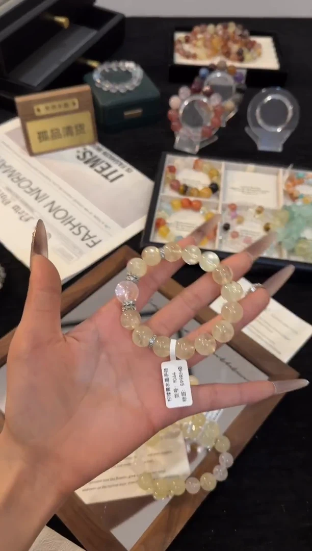 合金手链水晶黄阿赛f044