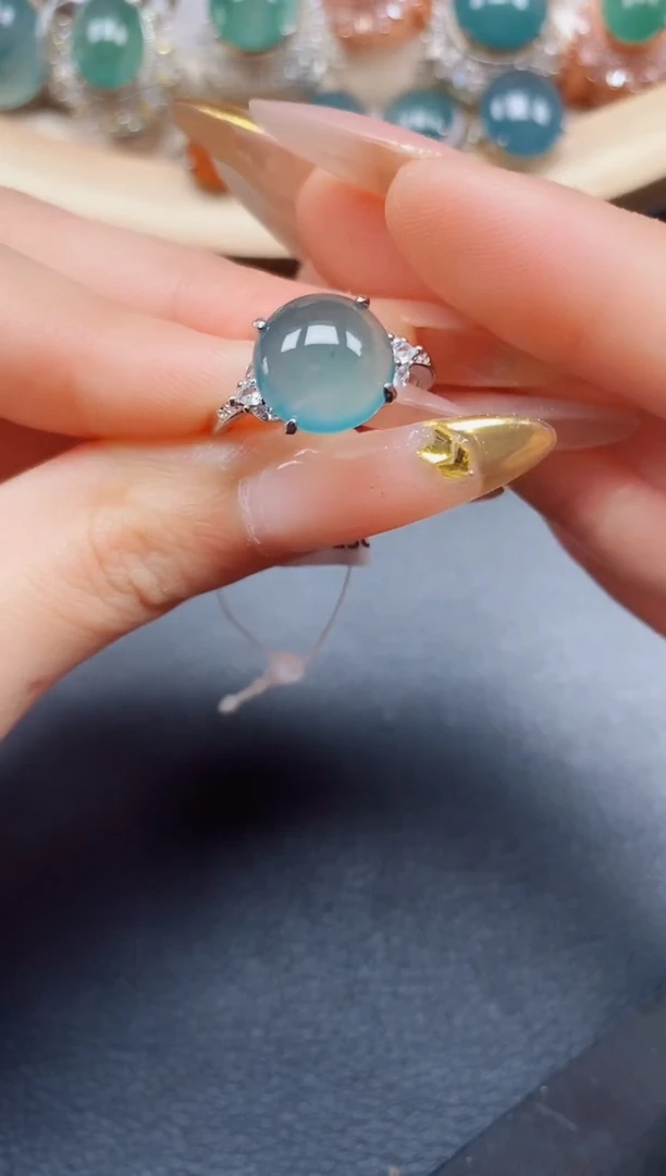 【闪购商品】翡翠戒指银S925镶嵌翡翠