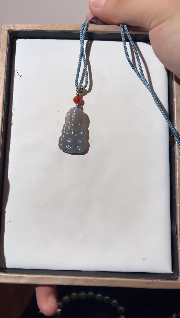 未镶嵌和田玉挂件烟紫观音