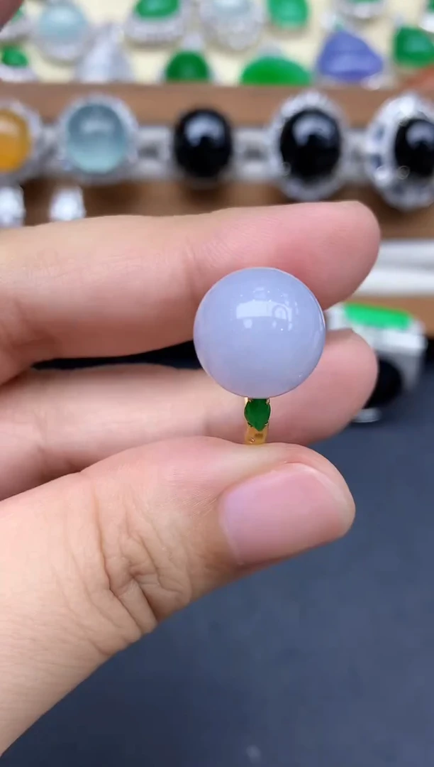 18K金镶嵌戒指翡翠411-中国好珍宝