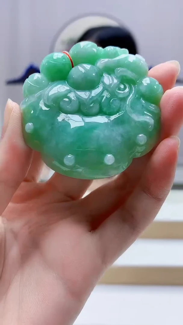 未镶嵌定制翡翠4852zm-毛货挂件如意85