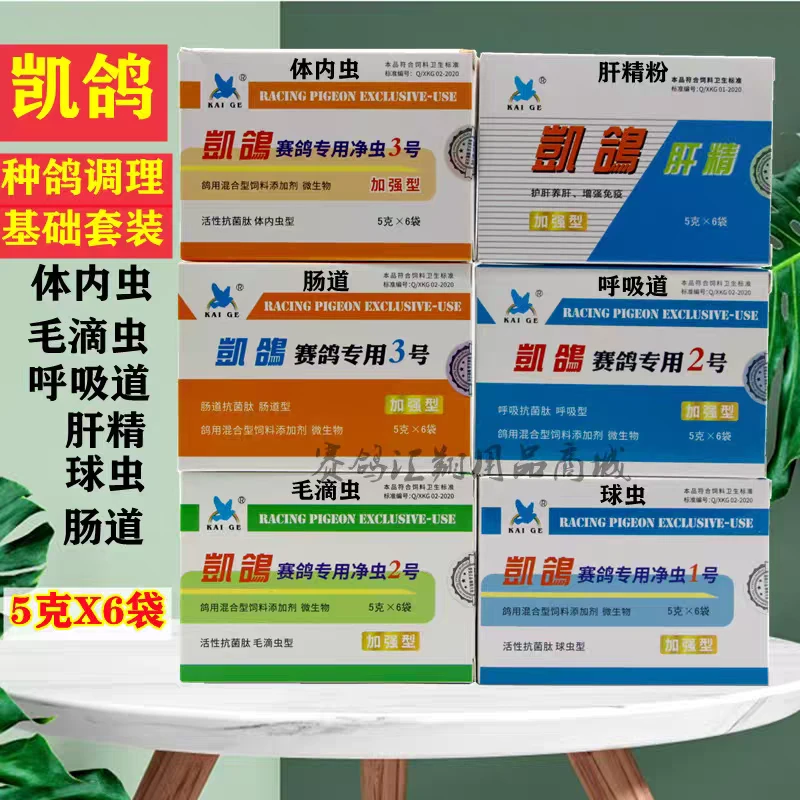 凯鸽鸽药种鸽调理套装组合信鸽药品赛鸽呼吸道鸽子药种鸽整理套餐